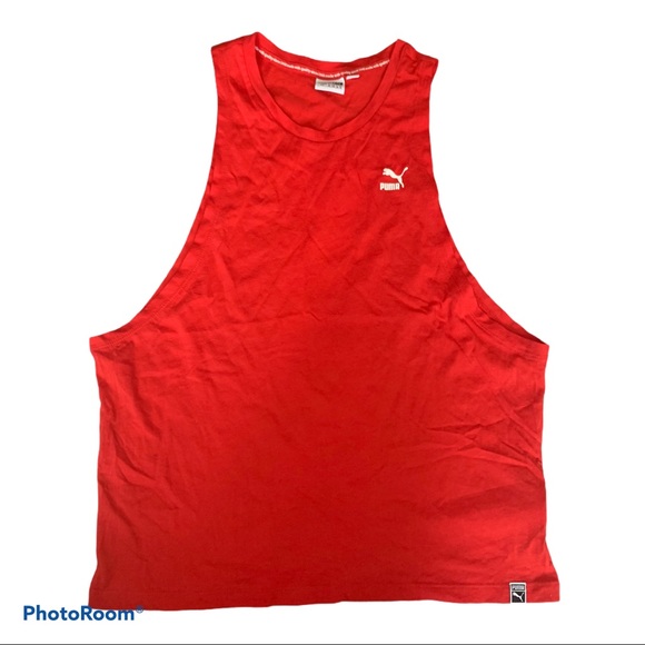 PUMA cotton work-out muscle Tee with logo print. - Picture 1 of 3